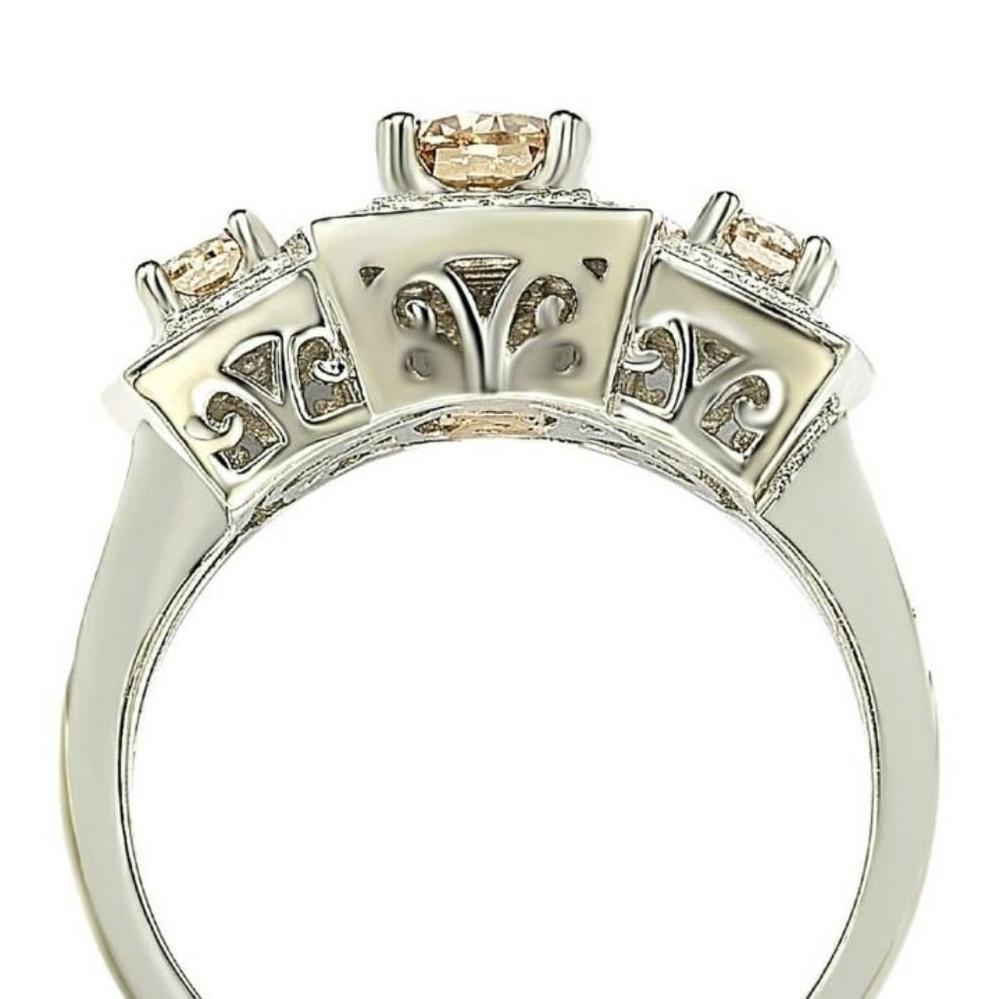 Sterling Silver Chocolate CZ Ring - Picture 8 of 13